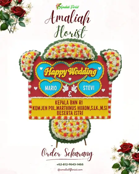 Papan Bunga Pernikahan Dagangan
